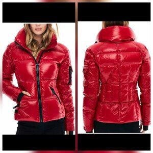 Sam. Freestyle Down Nylon Puffer Jacket Color Candy Red Size XS